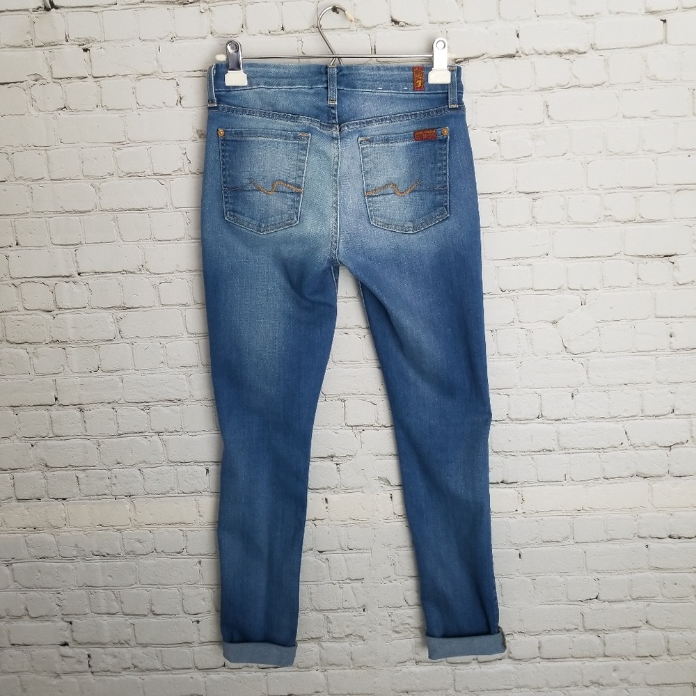 7FAM | Distressed Mid Rise Skinny - Picture 2 of 6